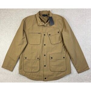 Five Four Club Remy Jacket Men's L Brown Tan Cargo Pocket Utility Snap Button